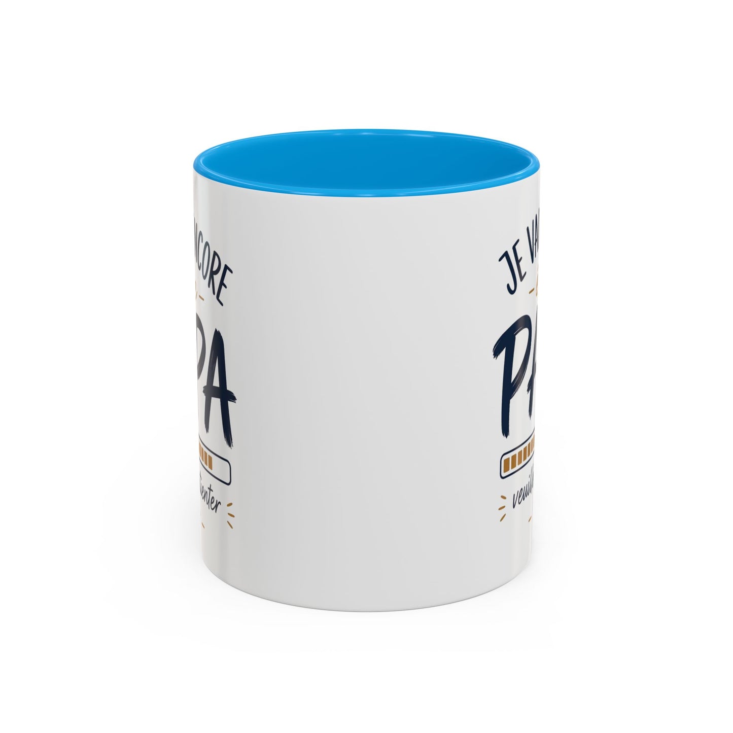 Mug Je Vais Encore Être Papa – Tasse Annonce Grossesse Humoristique – Cadeau Futur Papa Bébé Famille – Céramique 325ml Noir Bleu Rouge