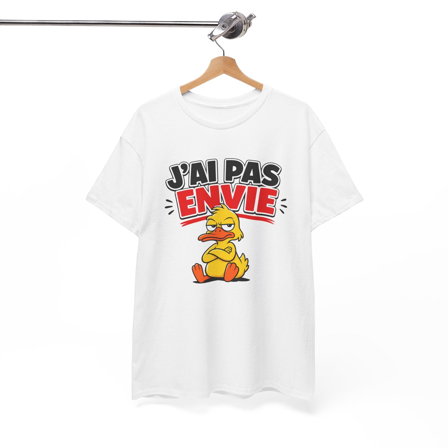 T-Shirt Humour Canard – J’ai Pas Envie – Tee Shirt Drôle Adulte Mauvaise Humeur Idée Cadeau