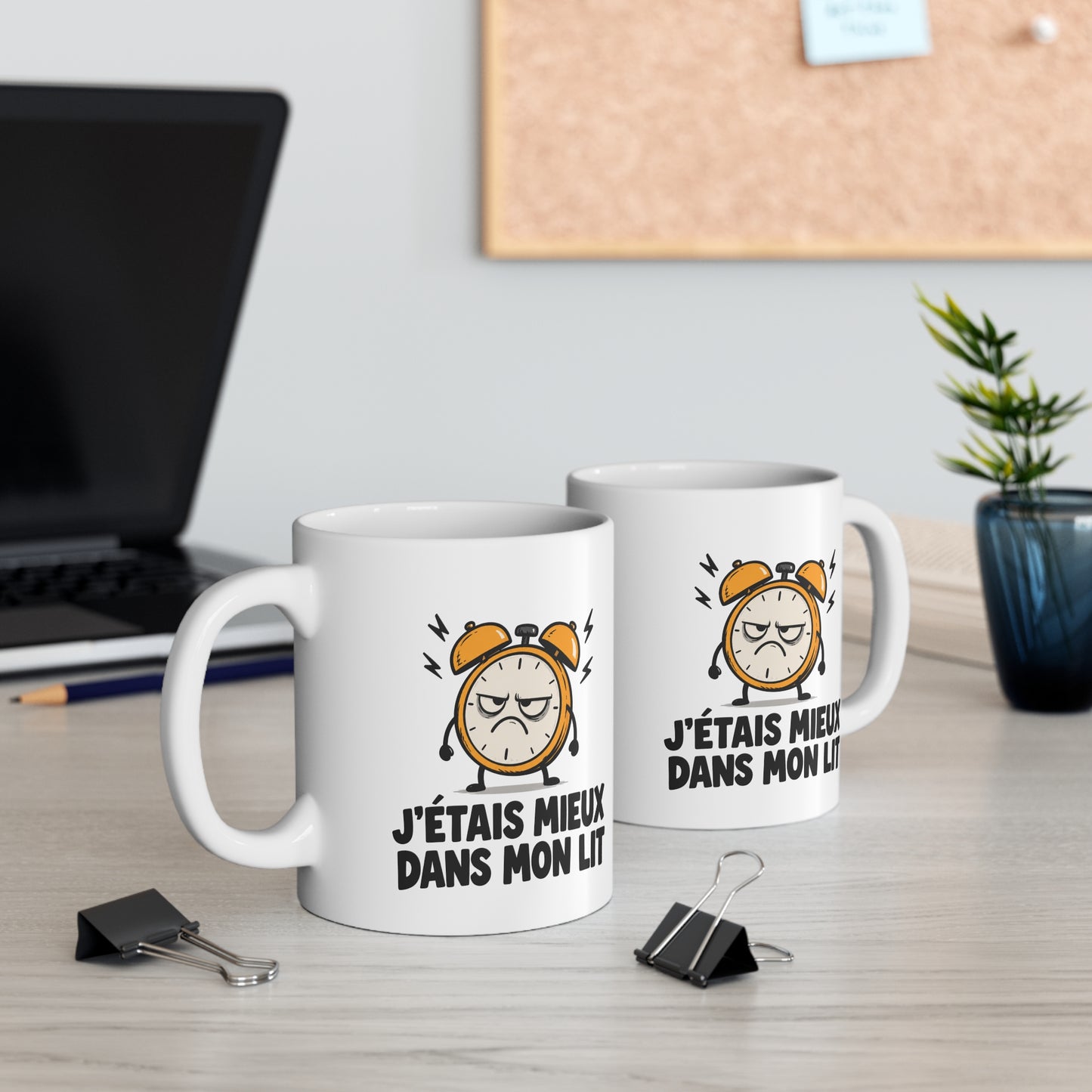 Mug Humour Sommeil – J’étais Mieux Dans Mon Lit – Tasse Réveil Fatigué – Cadeau Drôle Homme Femme