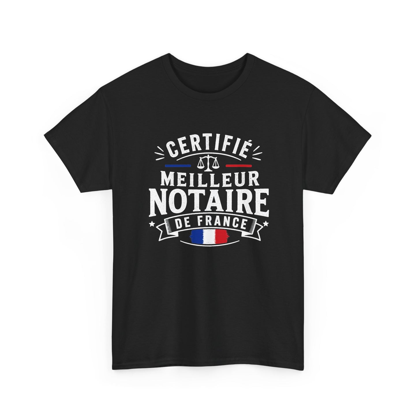 Tee Shirt Homme Notaire Cadeau Humour Métier Droit Justice Professionnel Juridique Étude Notariale France
