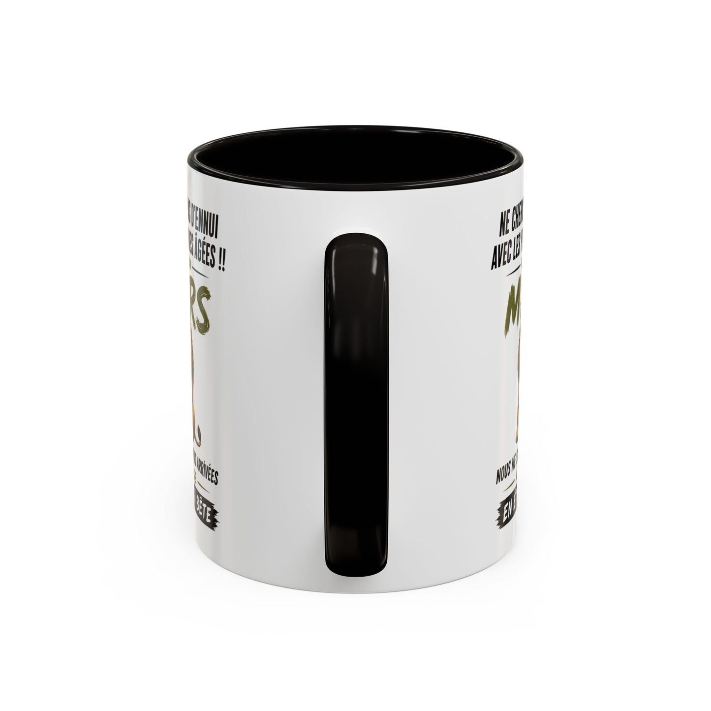 Tasse Humour Personnes Nées en Mars – Mug Lion Drôle Senior Retraité – Cadeau Anniversaire Homme Femme 325ml