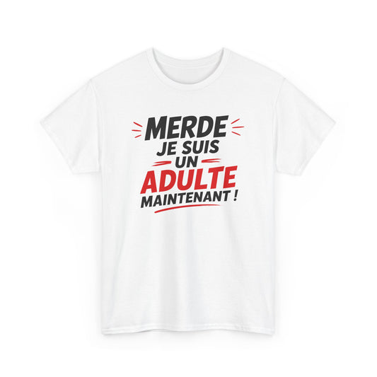 Tee-Shirt Anniversaire 18 Ans Homme Femme – Cadeau Majorité Humour – Adulte Maintenant – Idée Cadeau Jeune Adulte