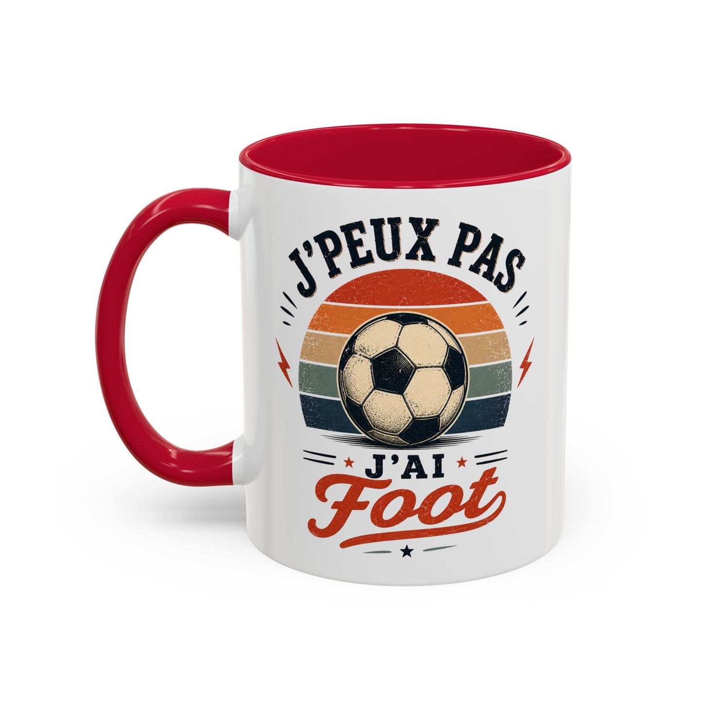 Tasse J’Peux Pas J’Ai Foot – Mug Football Vintage Humoristique – Cadeau Footballeur Homme Femme 325ml