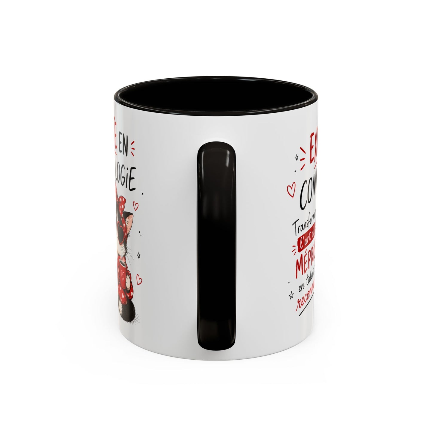 Tasse Experte en Connassologie – Mug Chat Humour Sarcastique – Cadeau Femme Drôle 325ml