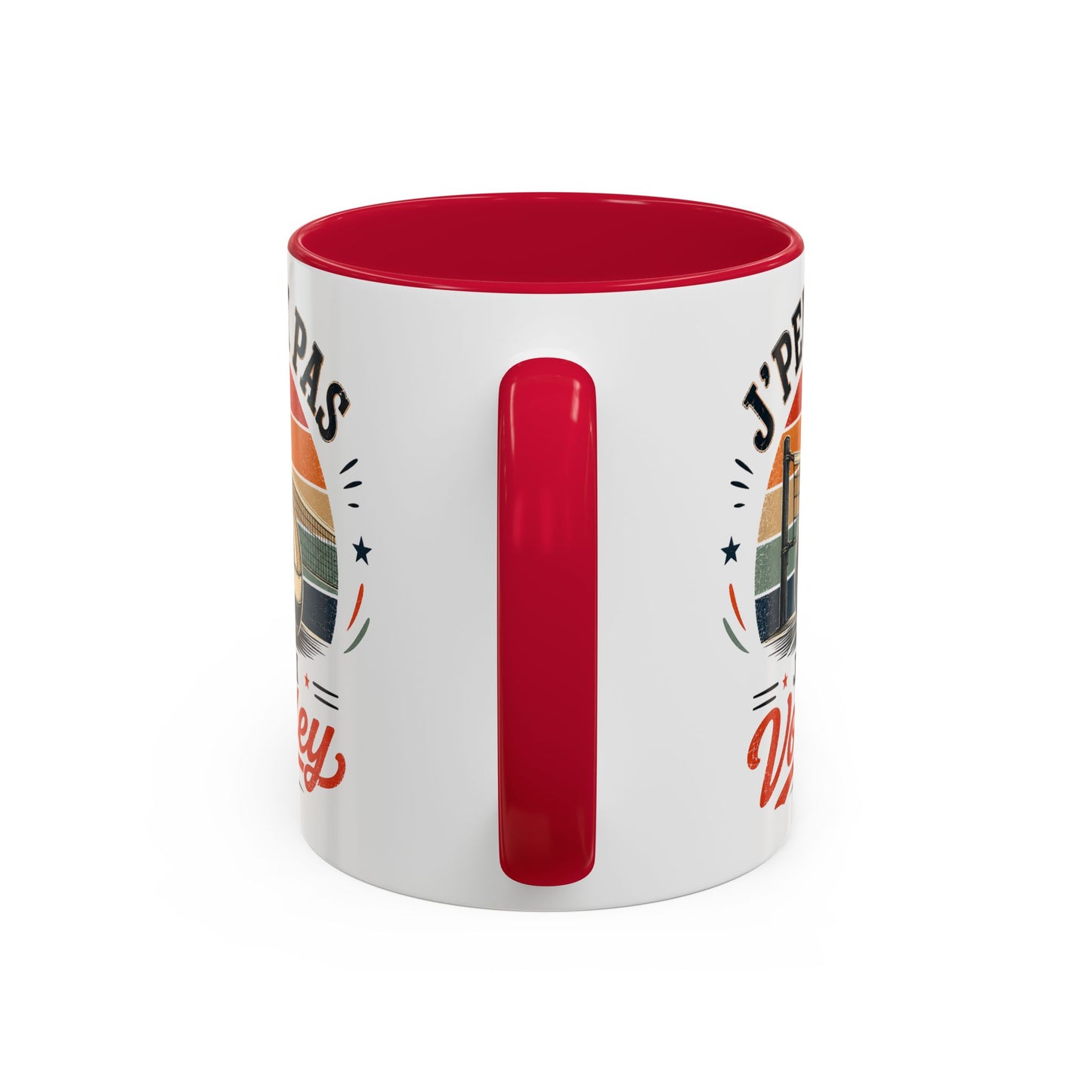 Tasse J’Peux Pas J’Ai Volley – Mug Volley Vintage Humoristique – Cadeau Joueur Homme Femme 325ml