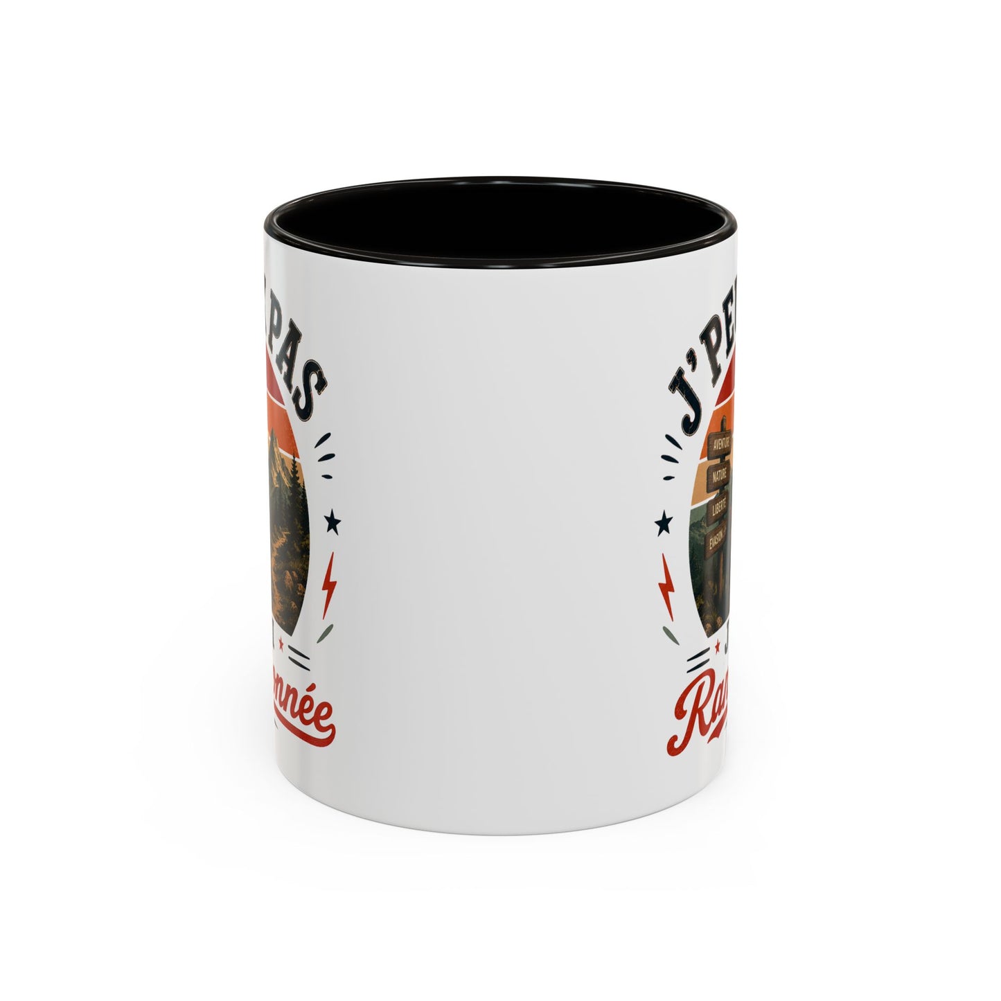 Tasse J’Peux Pas J’Ai Randonnée – Mug Humour Randonnée Vintage – Cadeau Passion Montagne Nature 325ml