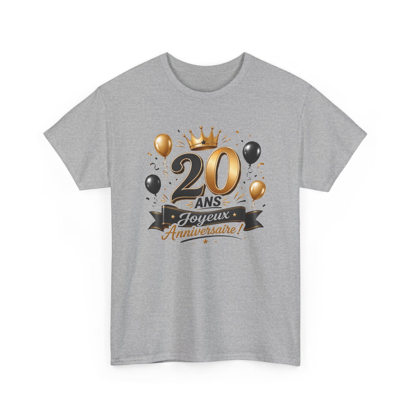 Tee Shirt Anniversaire 20 Ans Homme et Femme Joyeux Anniversaire Cadeau 20 Ans Idée Cadeau Adulte