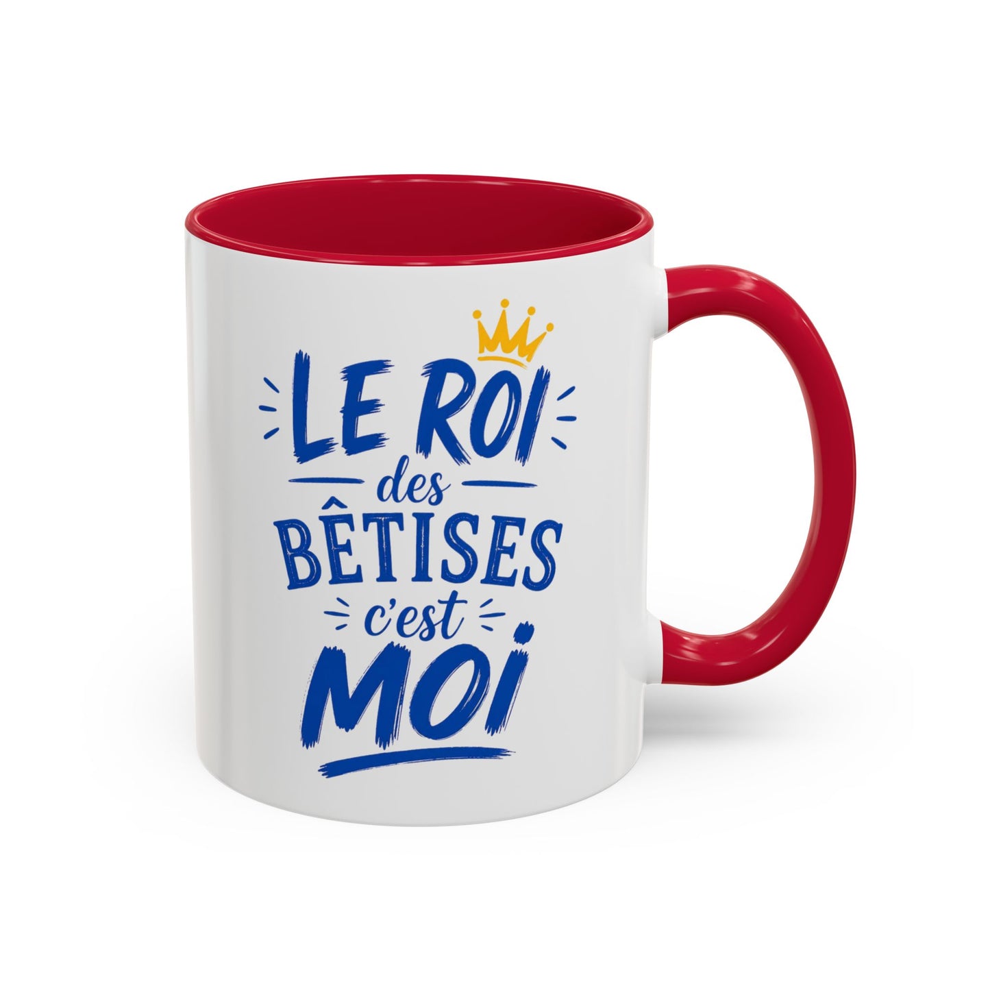 Mug Homme Humour – Tasse Drôle Le Roi des Bêtises c’est Moi – Cadeau Original Homme Anniversaire Noël 325ml