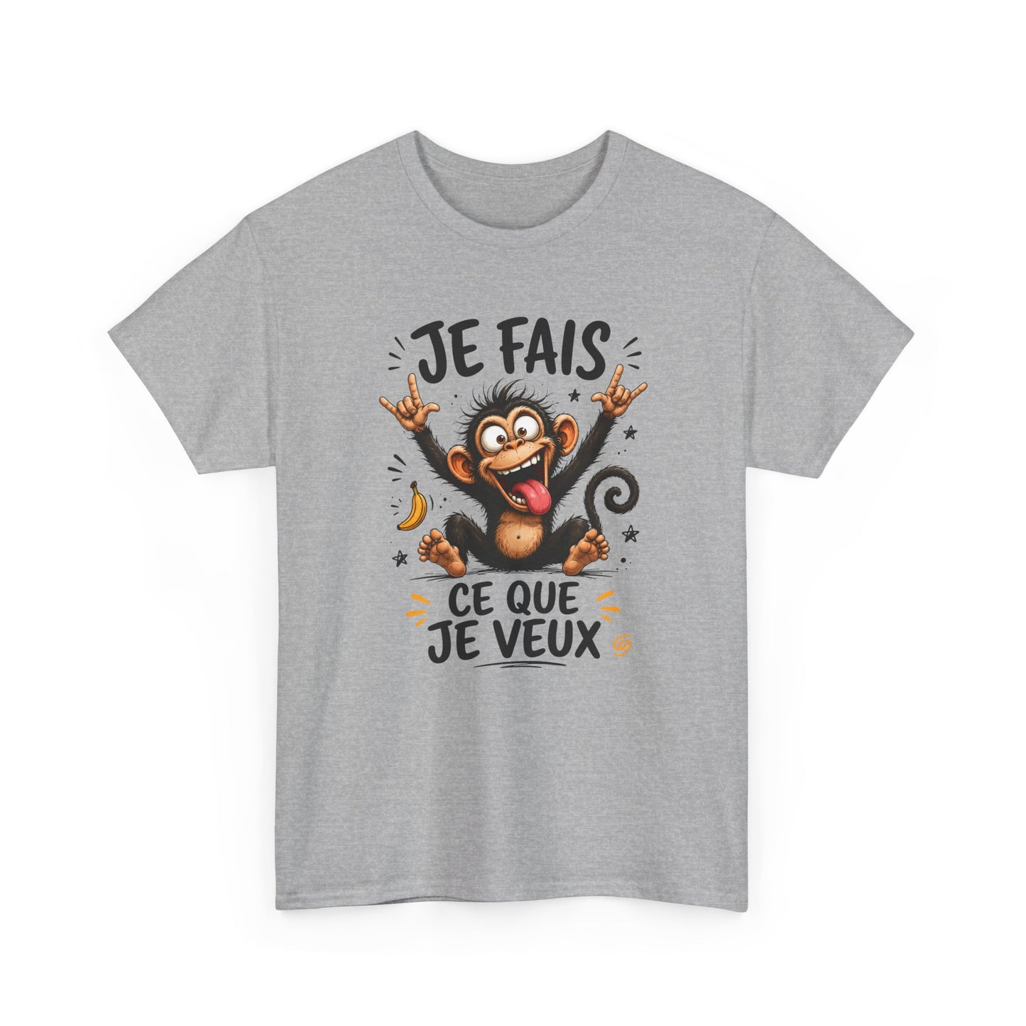 Tee-Shirt Je Fais Ce Que Je Veux – Singe Drôle Humoristique – Cadeau Homme Femme Humour Déjanté Animal Cartoon