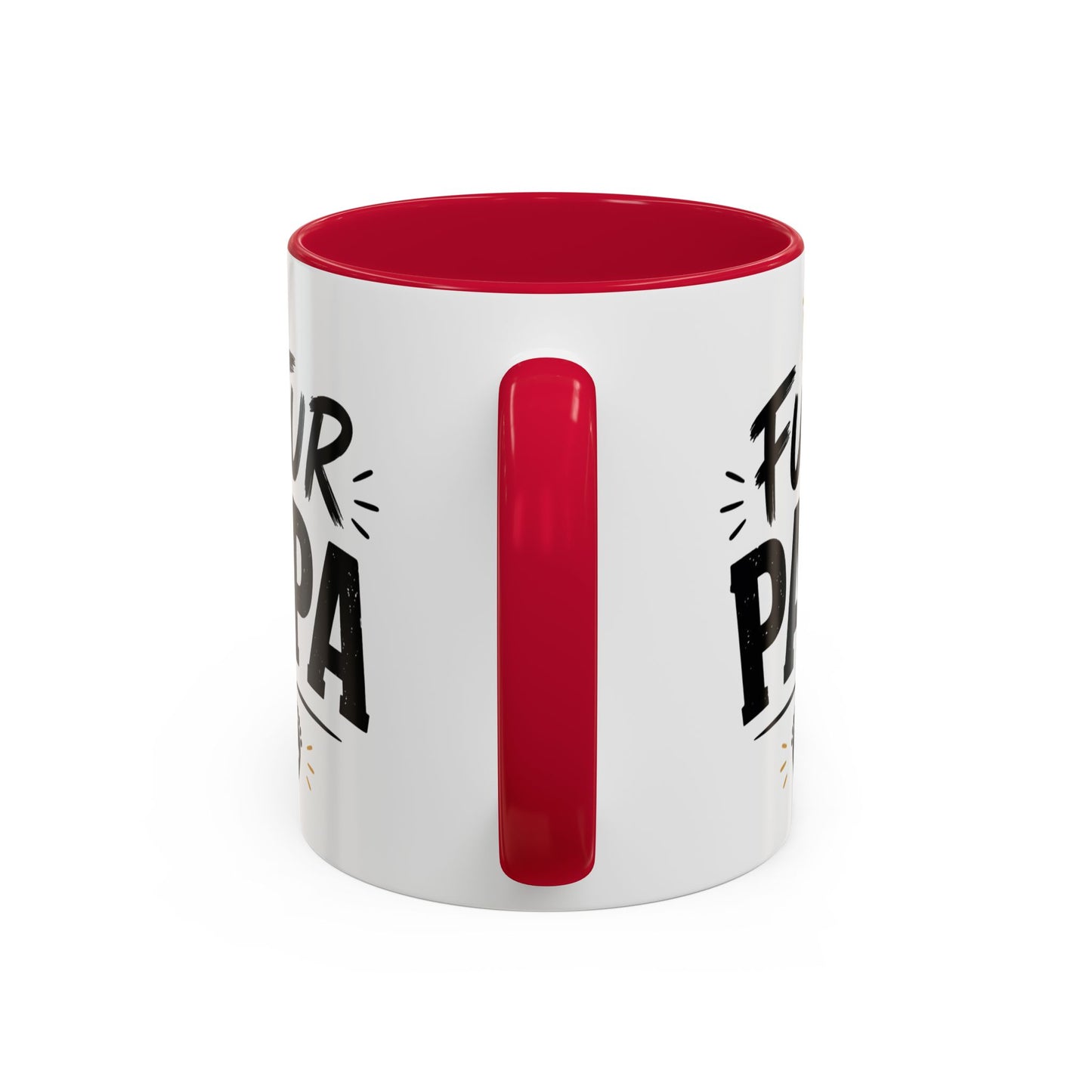 Mug Futur Papa – Tasse Grossesse avec Couronne et Pieds Bébé – Cadeau Future Papa Annonce Grossesse – Céramique 325ml Noir Bleu Rouge
