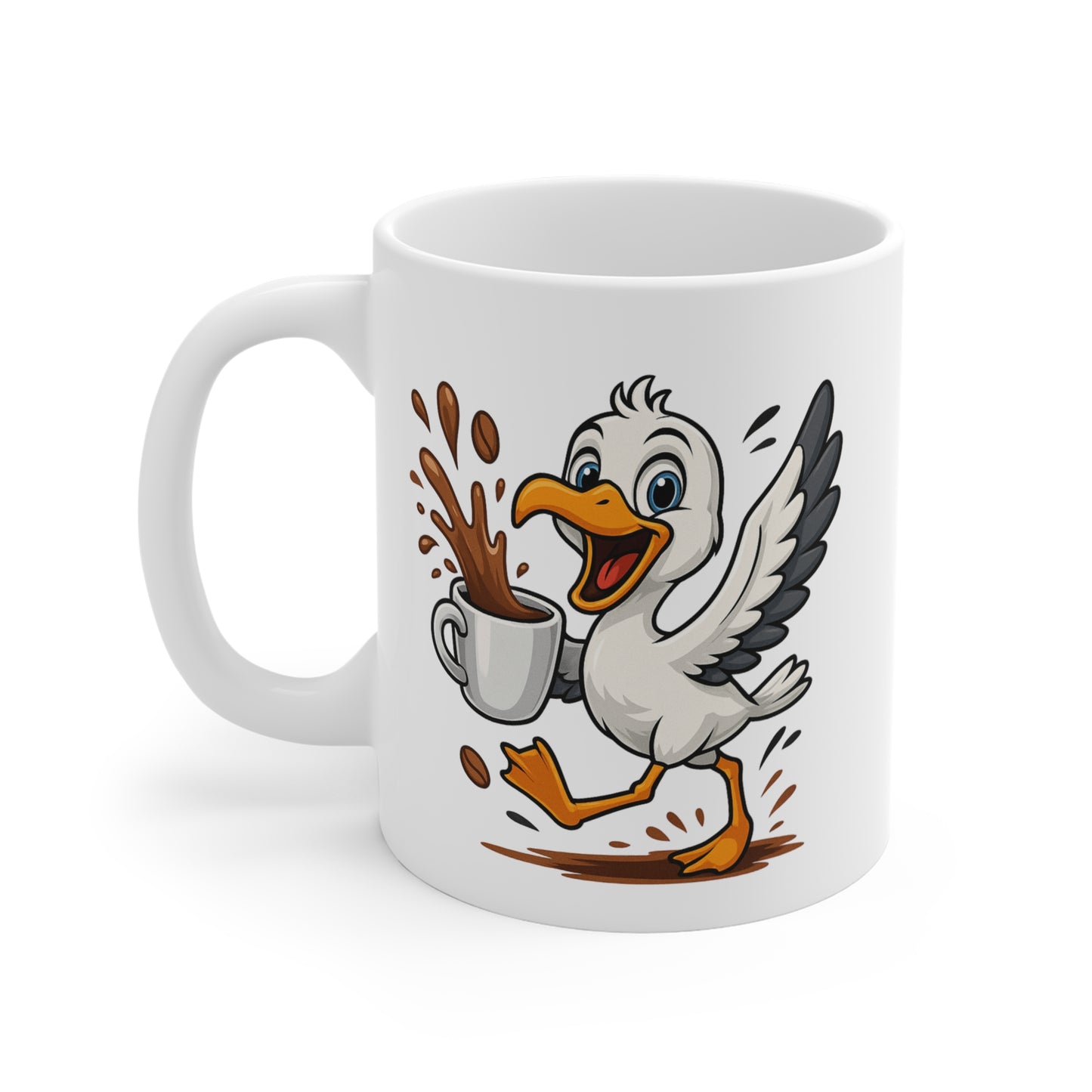 Tasse Mouette Amusante – Mug Café Cartoon Céramique 325ml – Cadeau Original Animal Mignon