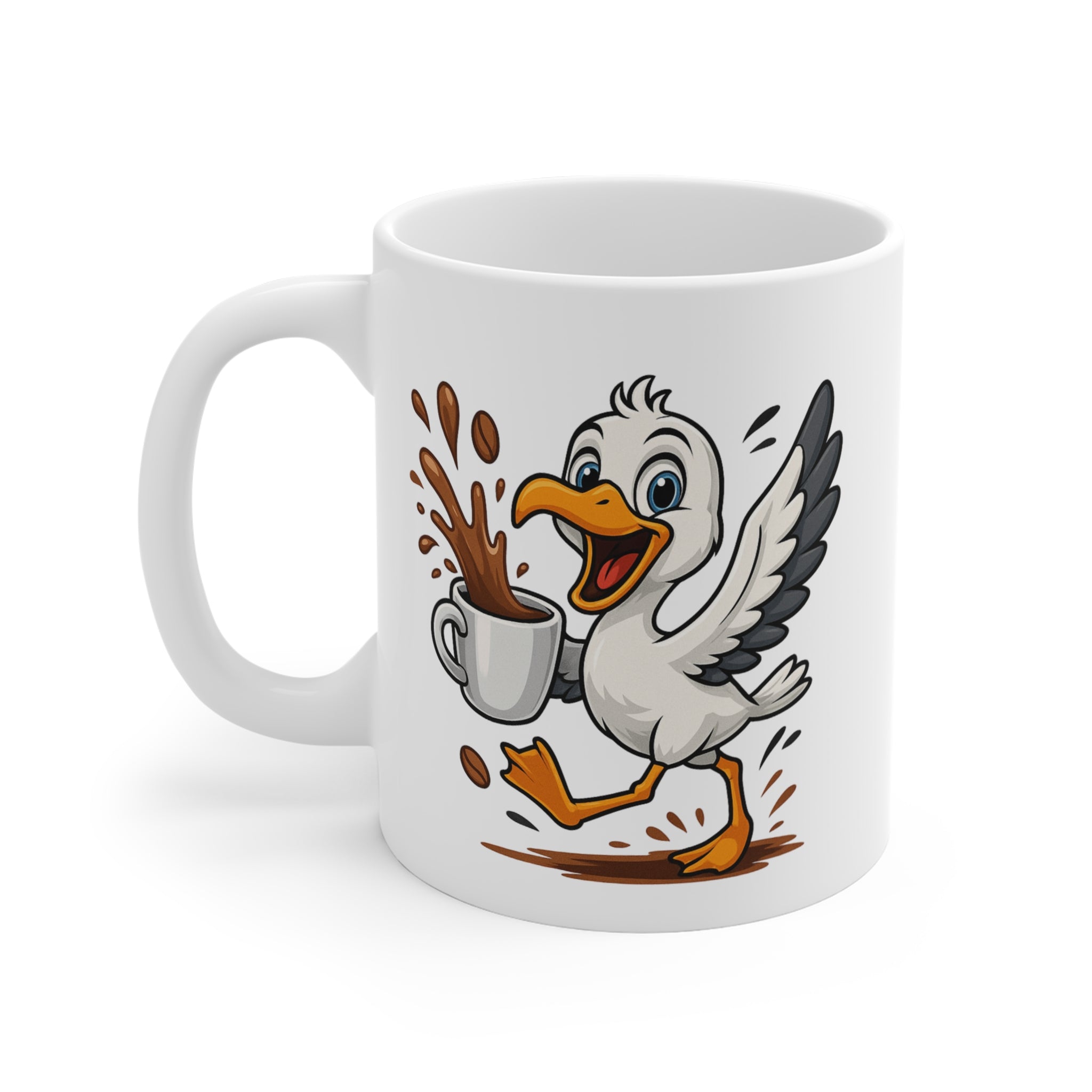 Tasse Mouette Amusante – Mug Café Cartoon Céramique 325ml – Cadeau Original Animal Mignon
