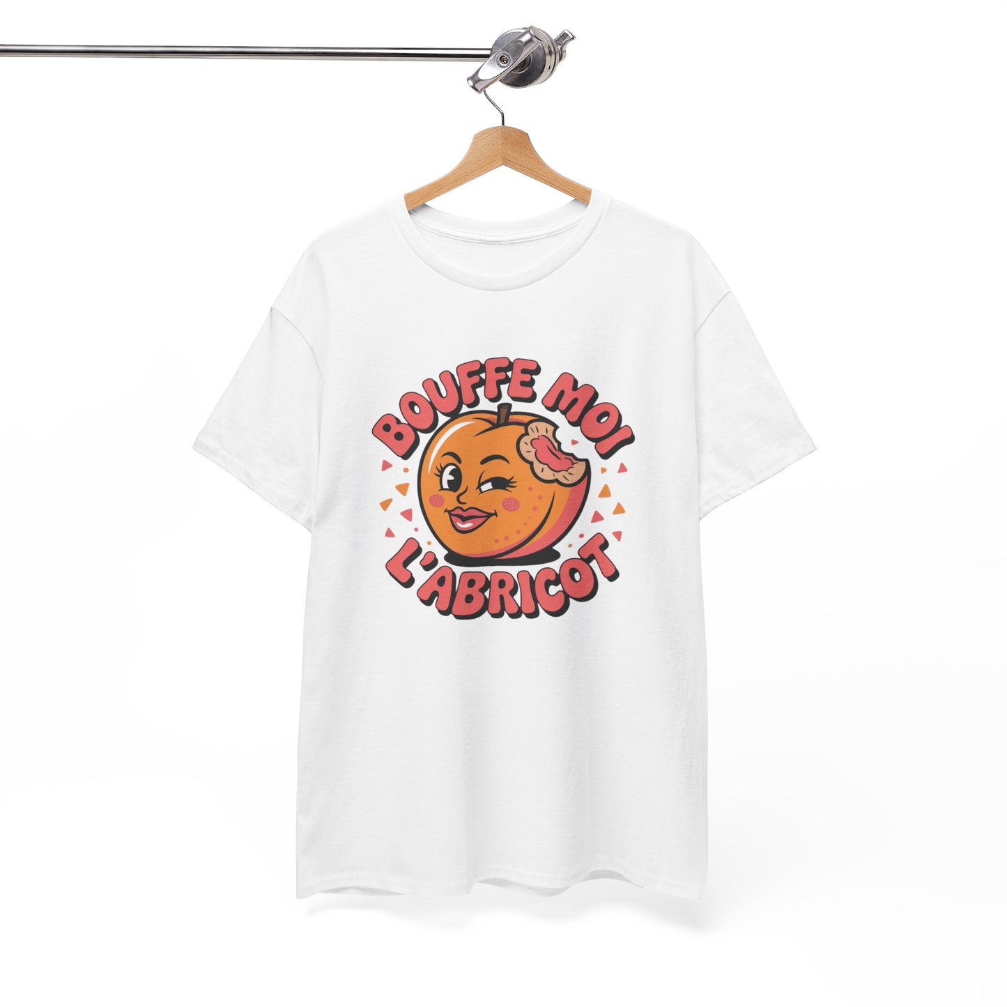 Tee Shirt Humour Bouffe Moi L’Abricot – Blague fruit drôle – Cadeau humour Blanc Gris Noir