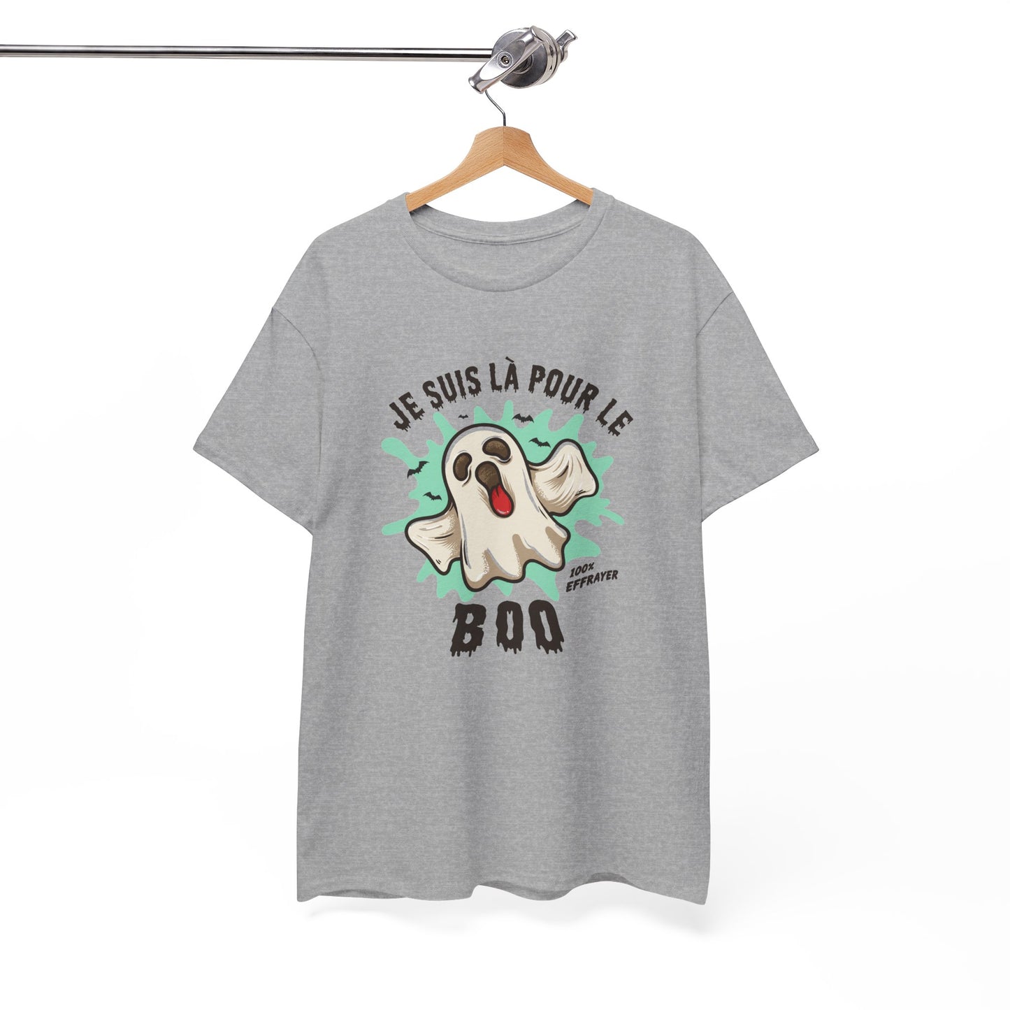 T-Shirt Halloween Homme et Femme – Fantôme Effrayant Humour – Cadeau Original Fête Halloween