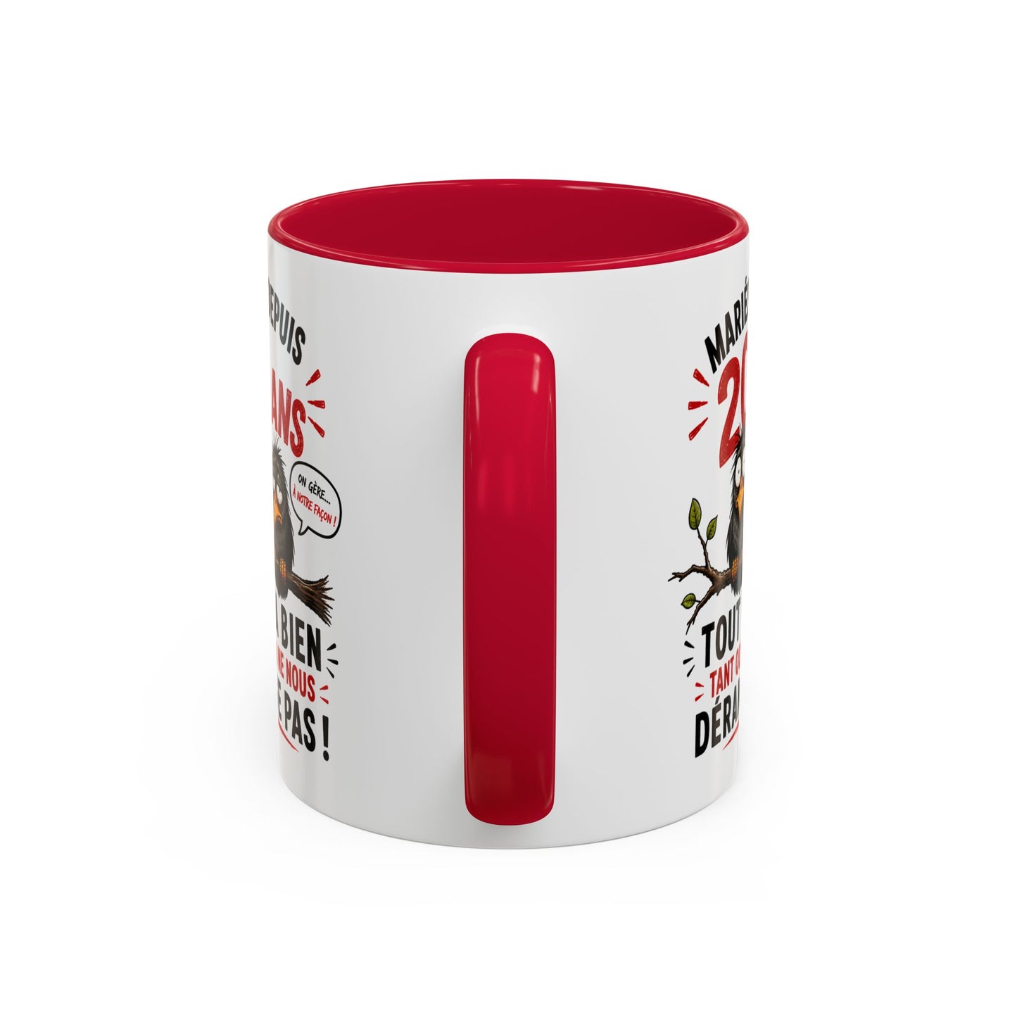 Tasse Mariés Depuis 20 Ans – Mug Humour Anniversaire de Mariage Homme Femme – Cadeau Couple 20 Ans de Mariage 325 ml