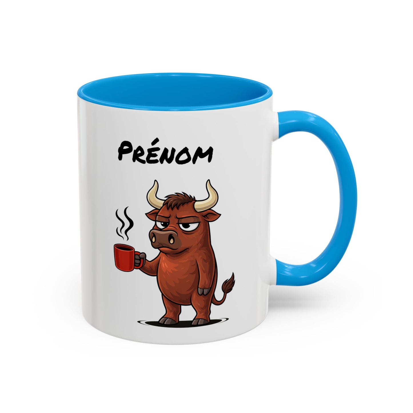 Mug Taureau Personnalisable 325ml – Tasse Café Humour Animal Signe Astrologique Taureau Drôle