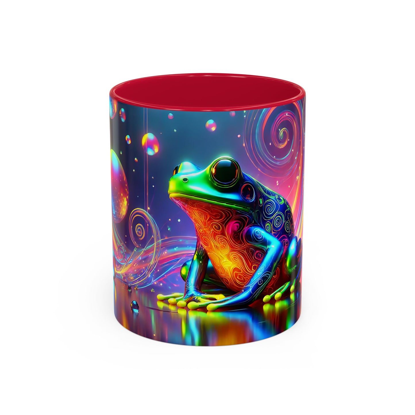 Mug Grenouille Psychédélique Colorée – Tasse Art Néon Fantaisie avec Effet Rainbow et Univers Abstrait – Cadeau Original 325ml