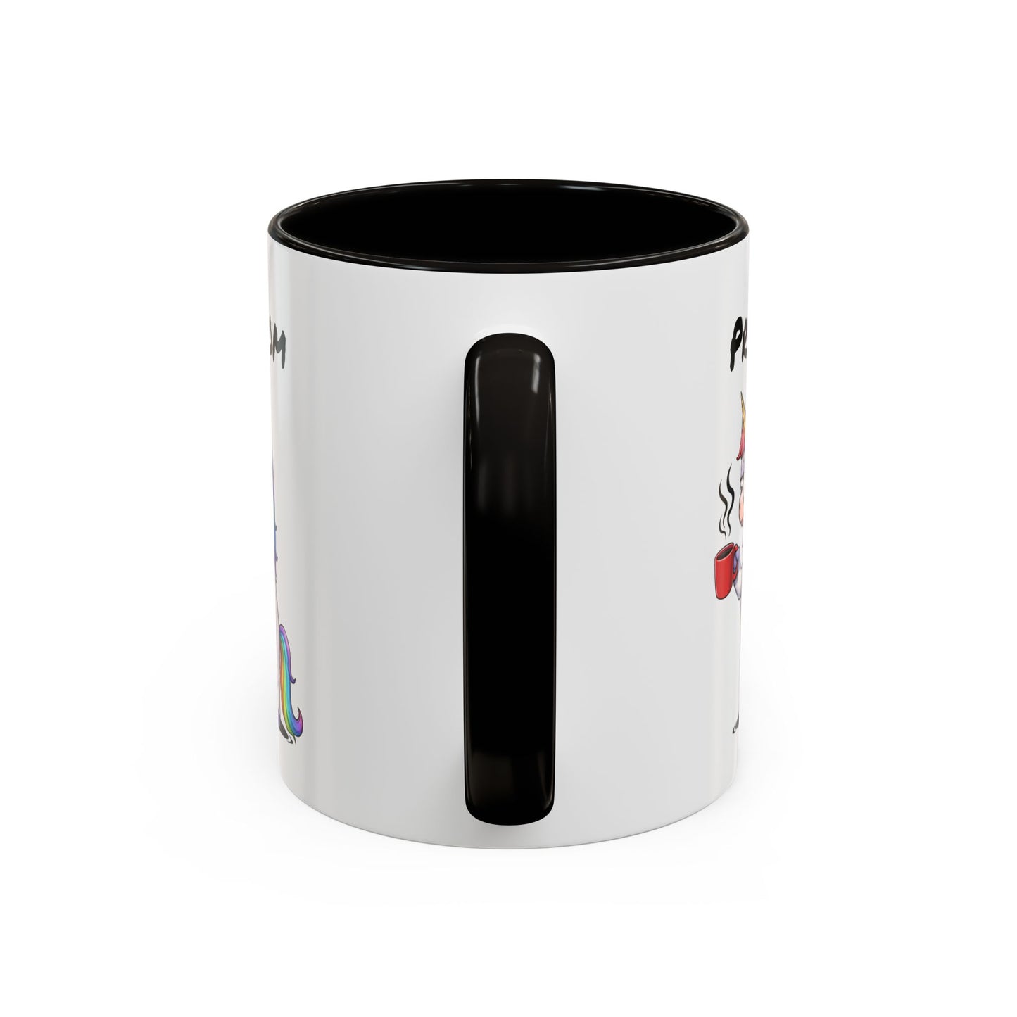 Tasse Licorne Fatiguée avec Café – Mug Fantaisie Arc-en-ciel – Illustration Animal Mignon 325ml