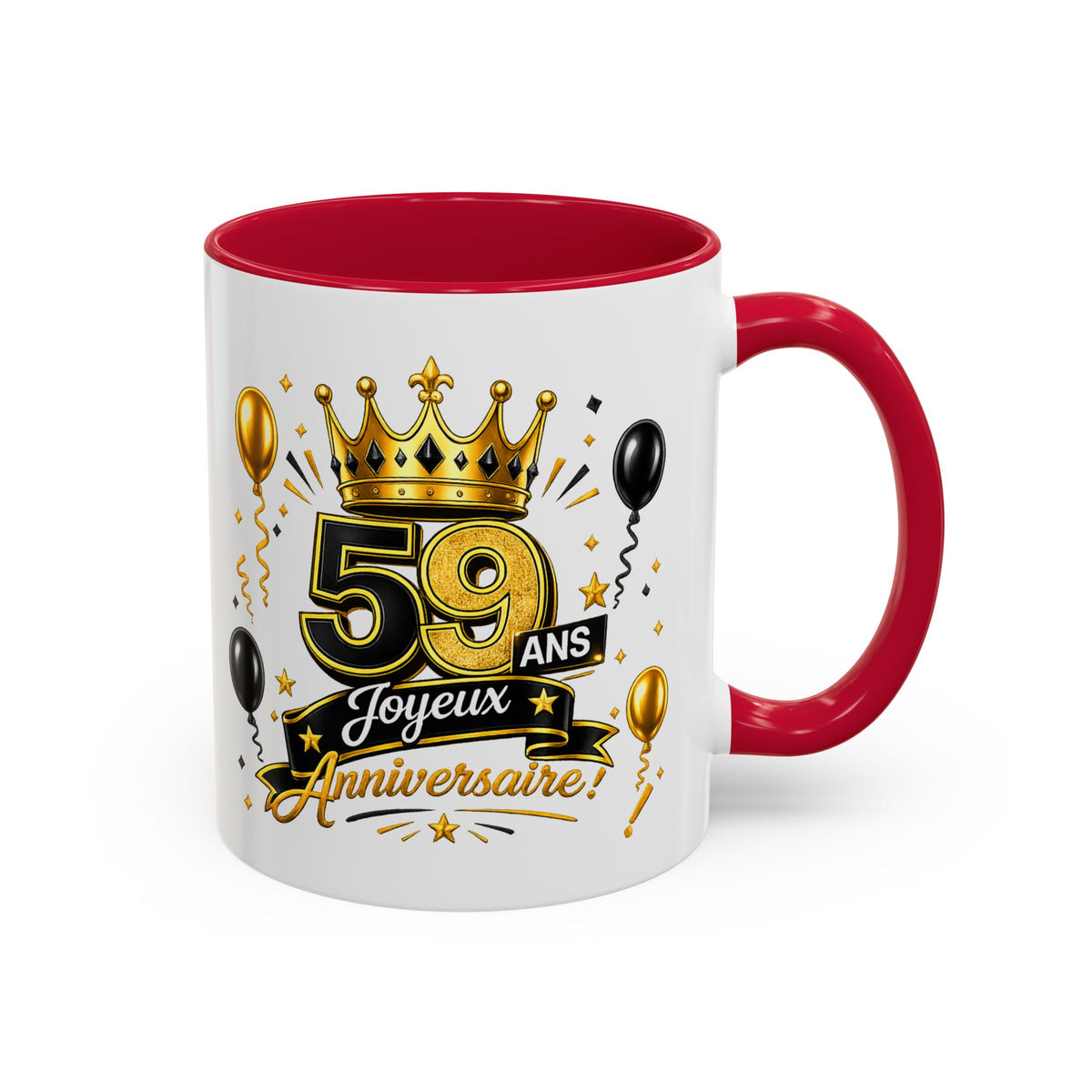 Mug Joyeux 59 Ans – Tasse Anniversaire 59 Ans – Cadeau Original pour Femme Homme – Idée Cadeau 59e Anniversaire