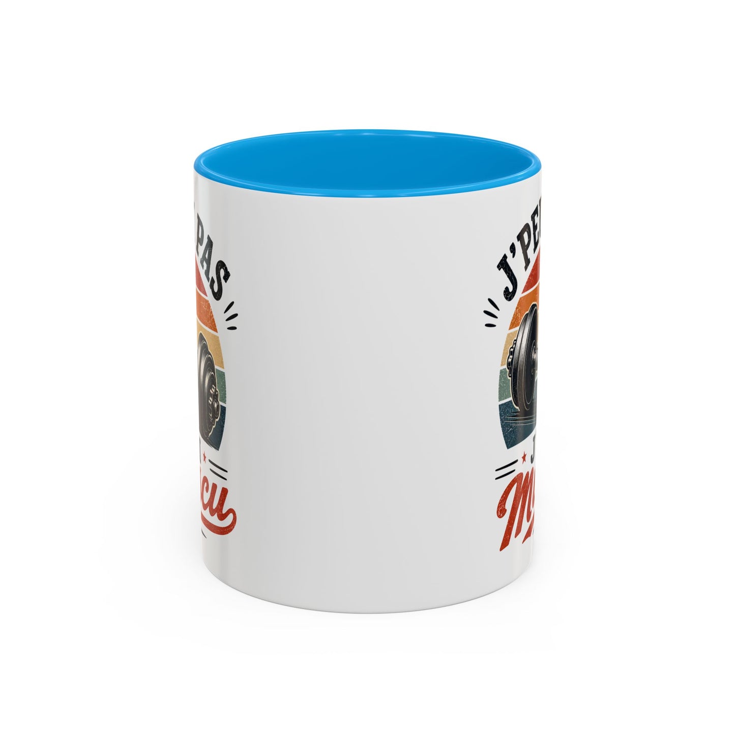 Tasse J’Peux Pas J’Ai Muscu – Mug Fitness Vintage Humoristique – Cadeau Musculation Homme Femme 325ml