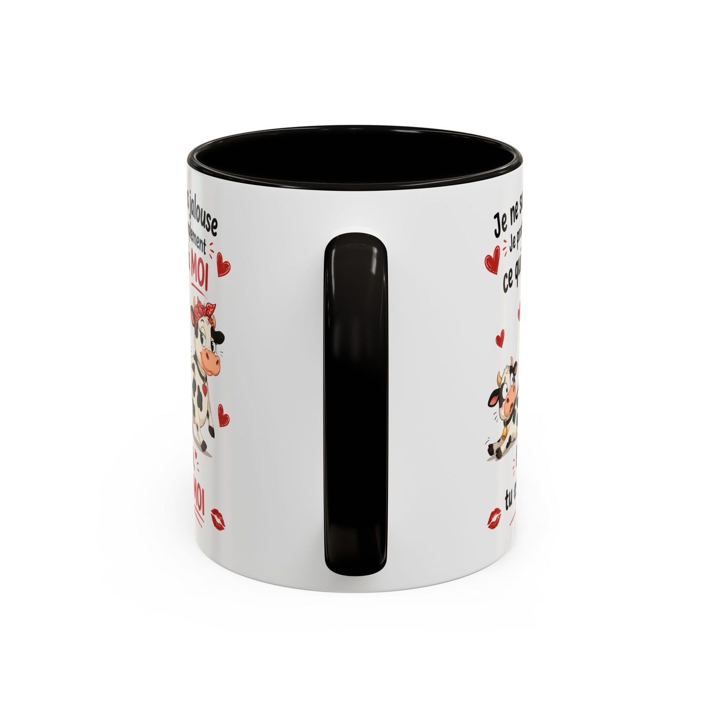 Tasse Vache Couple Humour – Mug Animaux Amoureux Drôle – Cadeau Couple Original 325ml