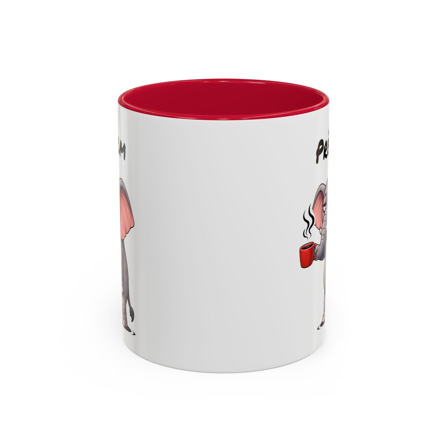 Tasse Éléphant avec Café – Mug Animal Mignon Humoristique – Illustration Éléphant Fatigue 325ml