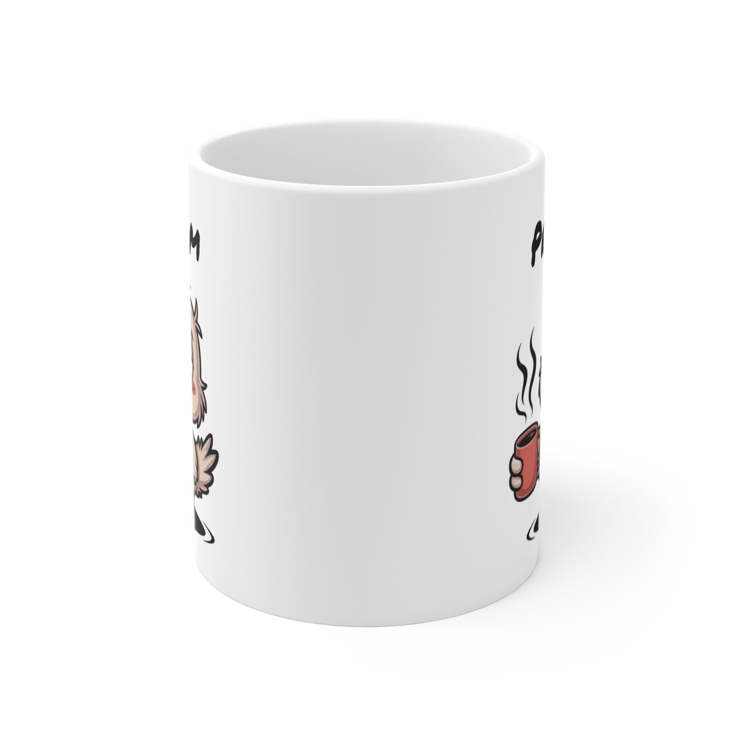 Tasse Canard Personnalisable avec Prénom – Mug Humour Café Matin Difficile – Cadeau Original Amateur de Café 325ml