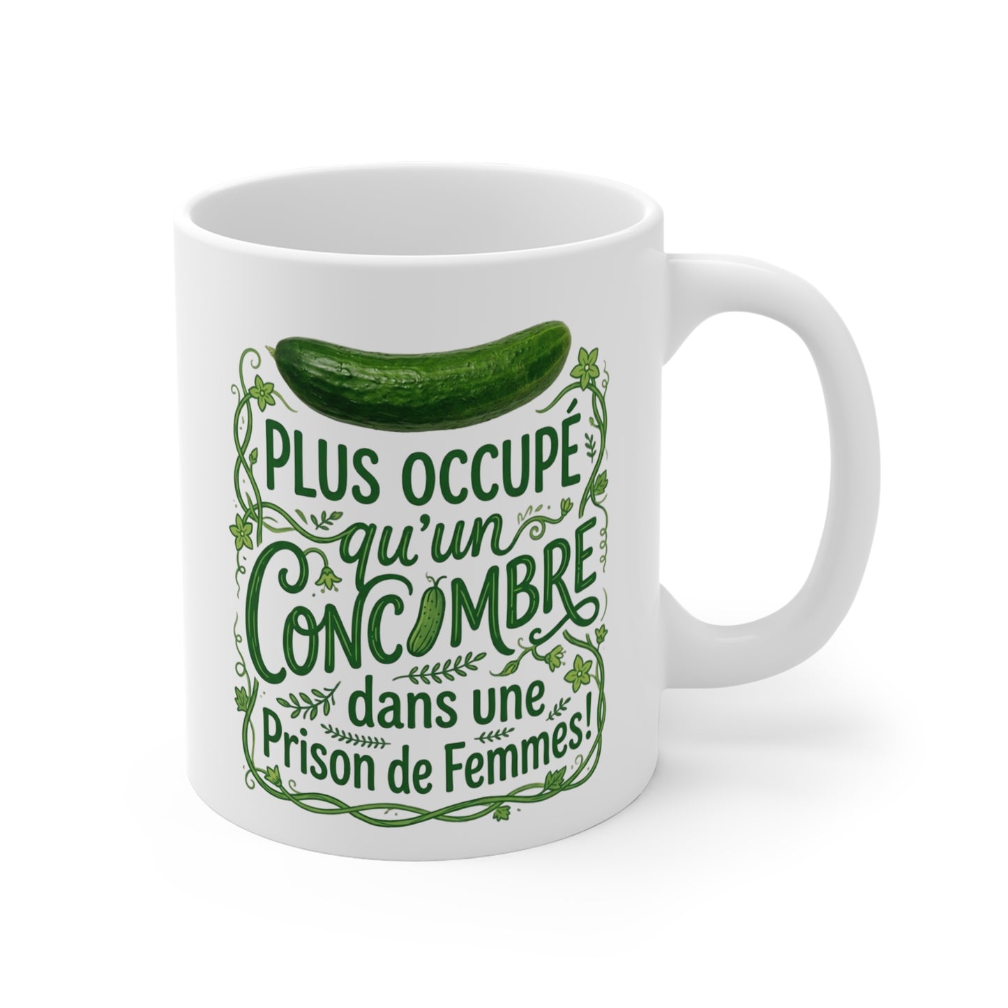 Mug Humour Concombre – Tasse Blague Drôle Adulte – Cadeau Humoristique Original