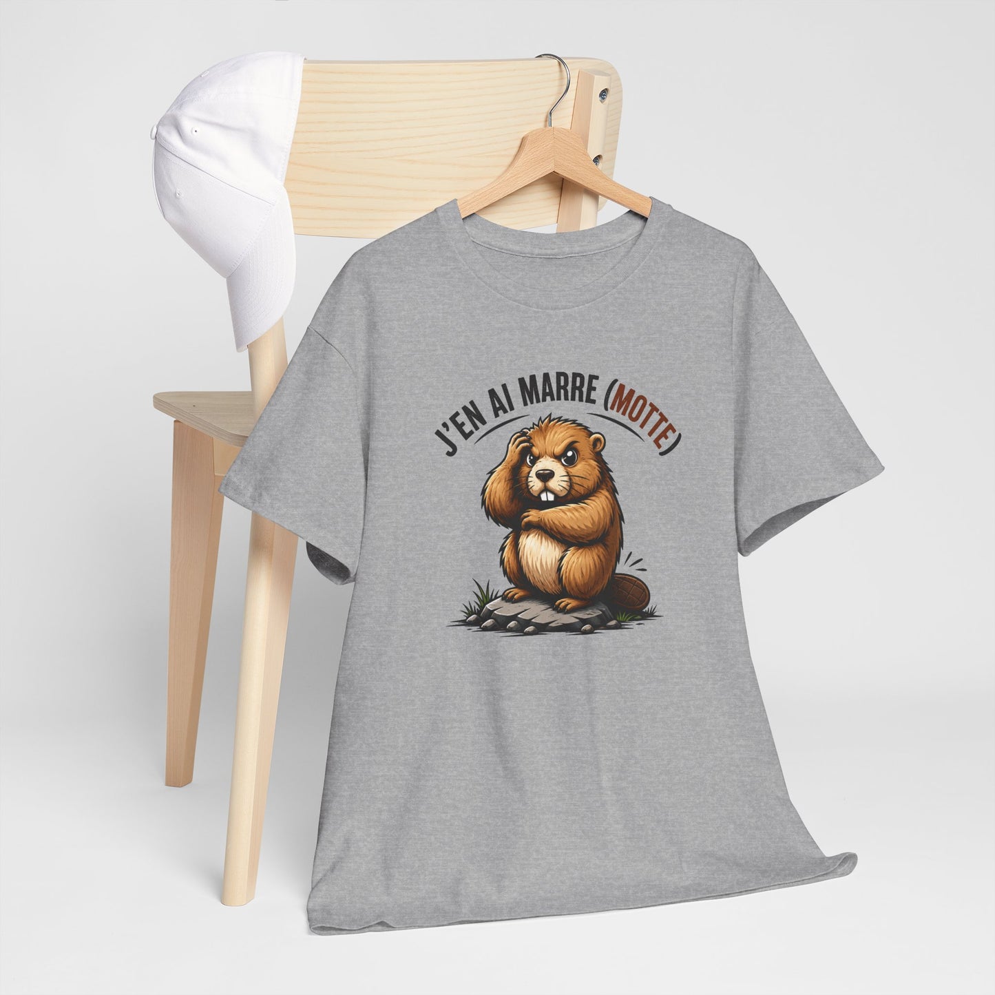 Tee Shirt J’en Ai Marre Motte Homme Femme – Marmotte Humour – T-Shirt Drôle Jeu de Mots Cadeau Original
