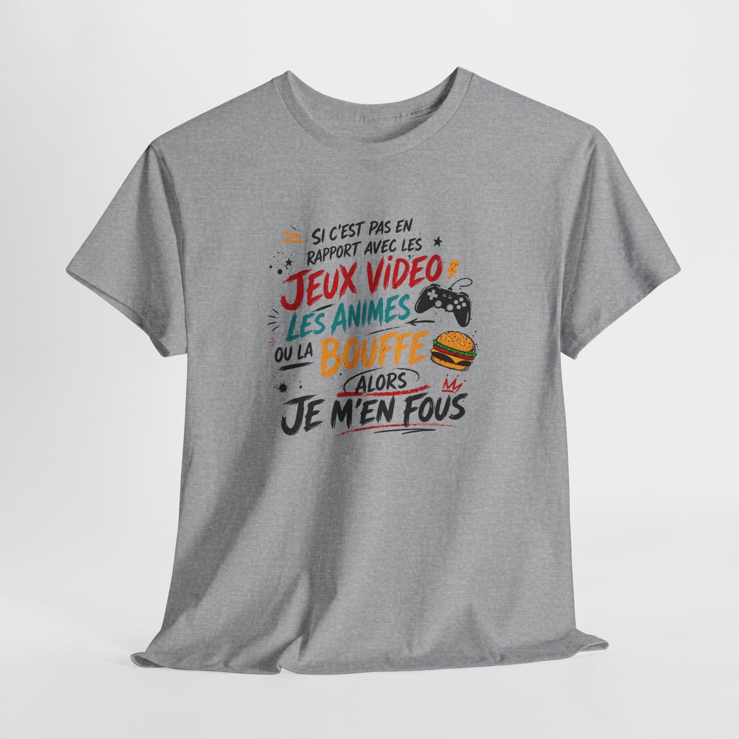 T-Shirt Jeux Vidéo Humour Homme Femme – Gamer Geek Animés Bouffe – Tee Shirt Drôle Gaming