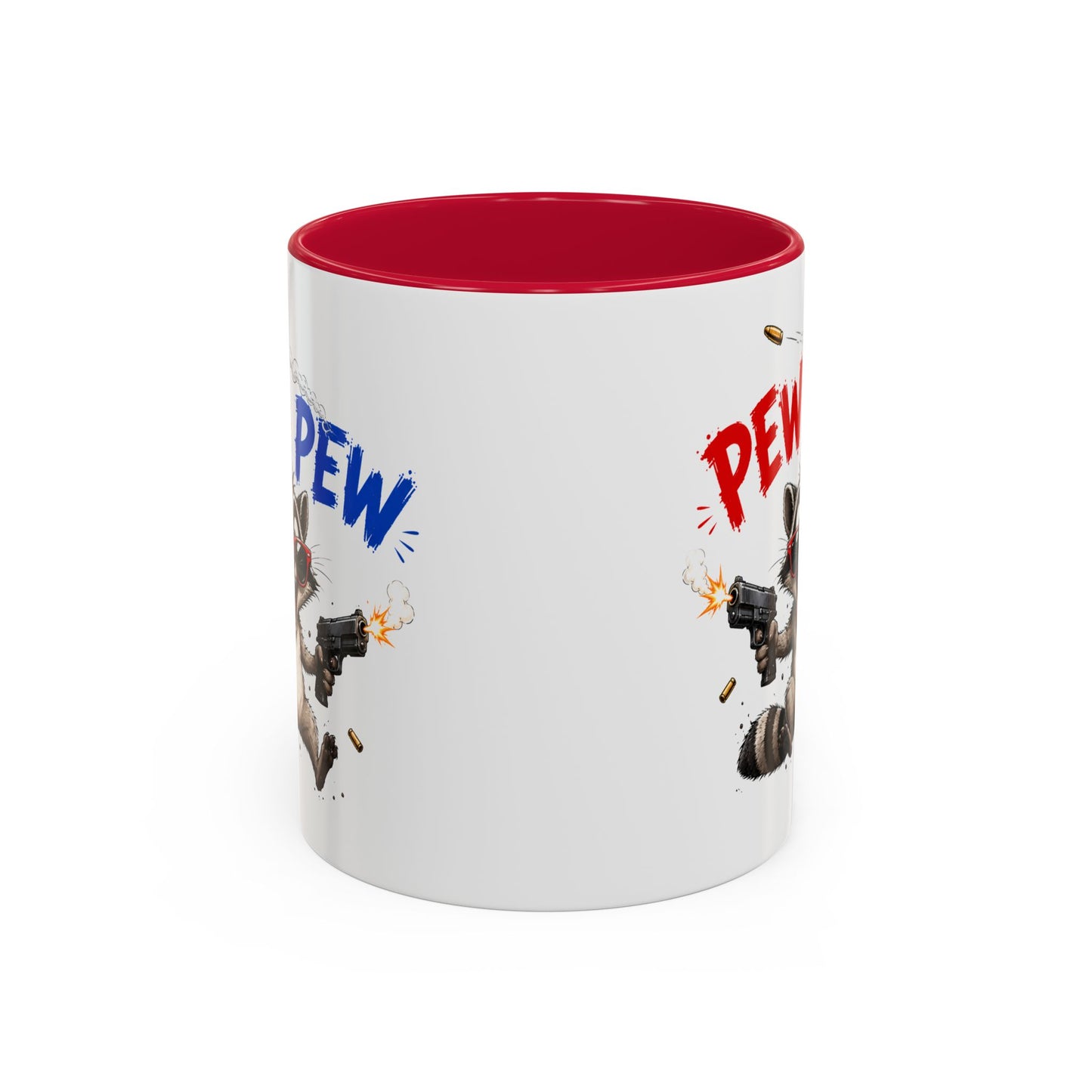 Tasse Pew Pew – Mug  Animal Raton Laveur Humour – Cadeau Drôle Homme Femme 325ml