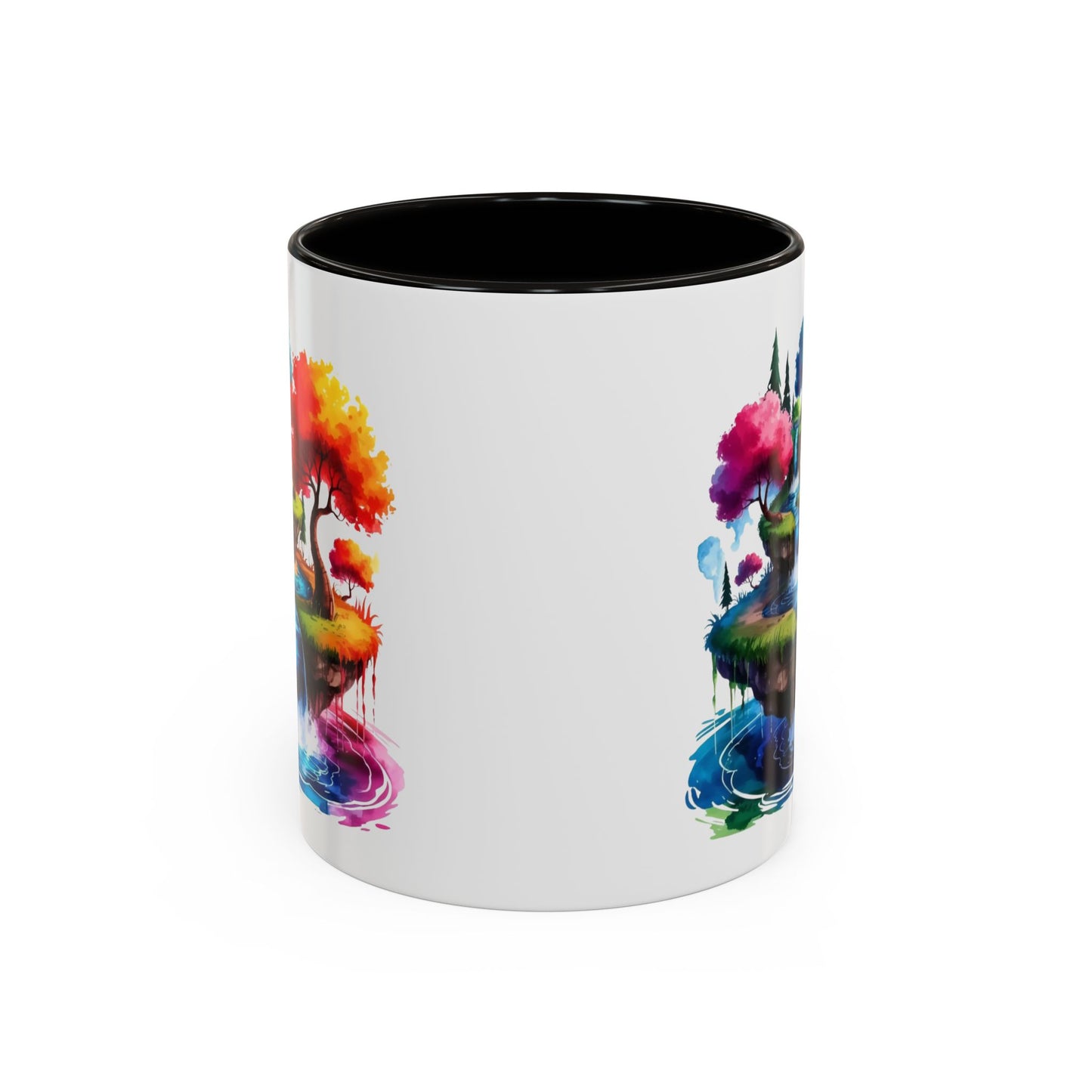 Mug Paysage Féerique Cascade Multicolore – Tasse Nature Imaginaire et Relaxante – Cadeau Original 325ml