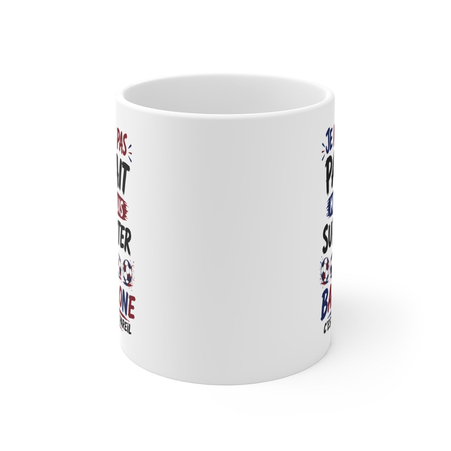 Tasse Je Ne Suis Pas Parfait Mais Je Suis Supporter de Barcelone – Mug Humour Football – Cadeau Fan de Football 325ml