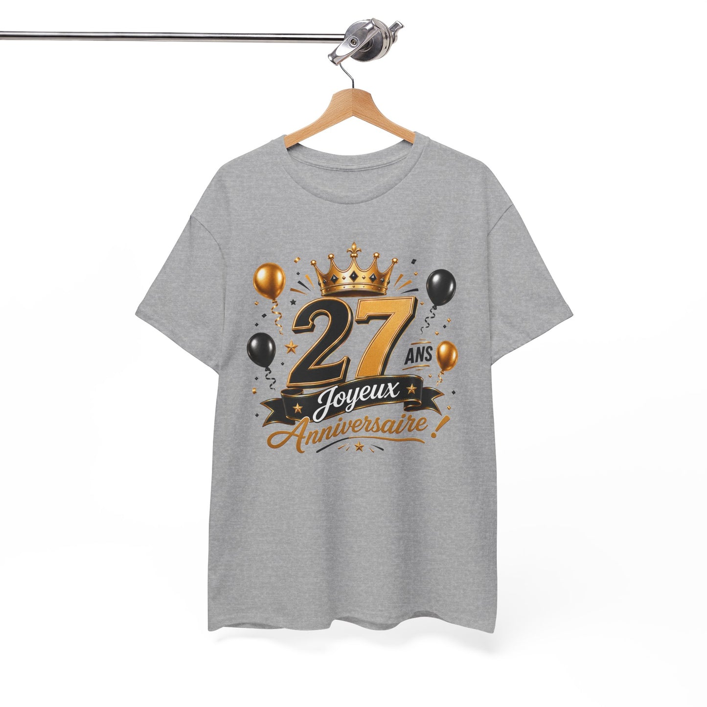 Tee Shirt Anniversaire 27 Ans Homme et Femme Joyeux Anniversaire Cadeau 27 Ans Idée Cadeau Adulte