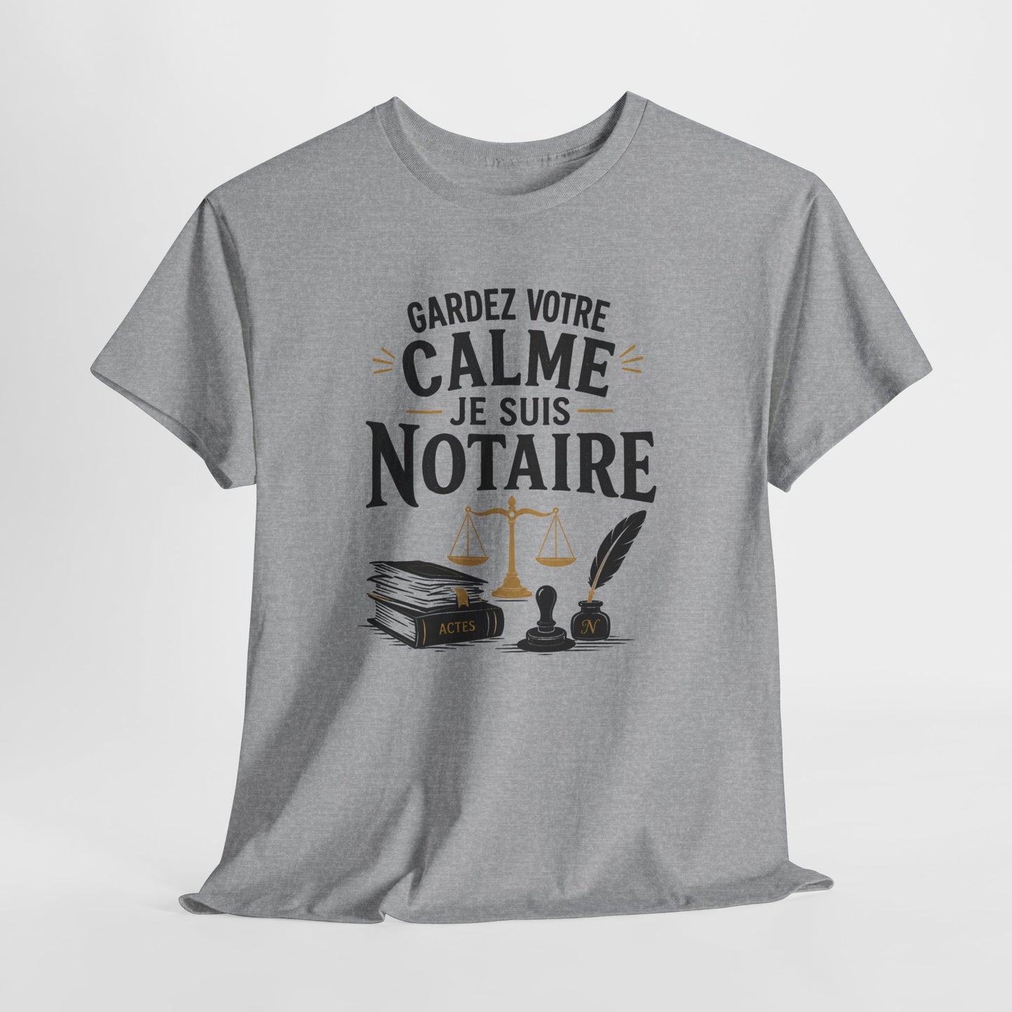 Tee Shirt Homme et Femme Notaire Humour Métier Juridique Cadeau Professionnel Droit Justice Étude Notariale