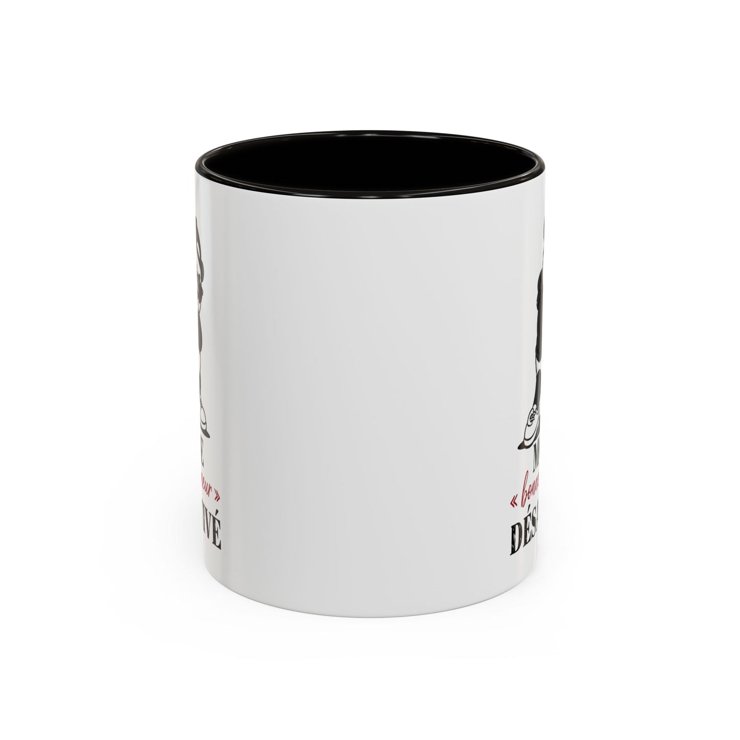 Mug Panda Humour – “Mode Bonne Humeur Désactivé” – Tasse Panda Lunettes Streetwear – Cadeau Drôle Homme Femme – Céramique 325ml Noir Bleu Rouge