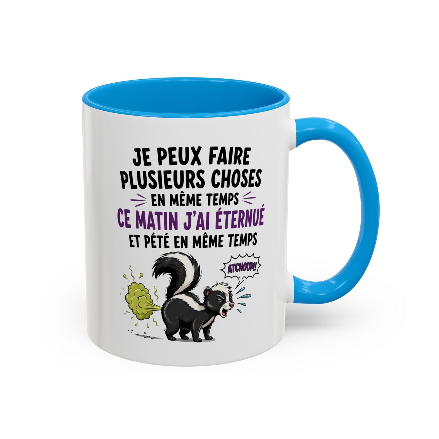 Tasse Humour Homme et Femme – Mug Drôle Pet et Prout avec Putois – Cadeau Original Rigolo pour Ami Collègue Anniversaire 325 ml
