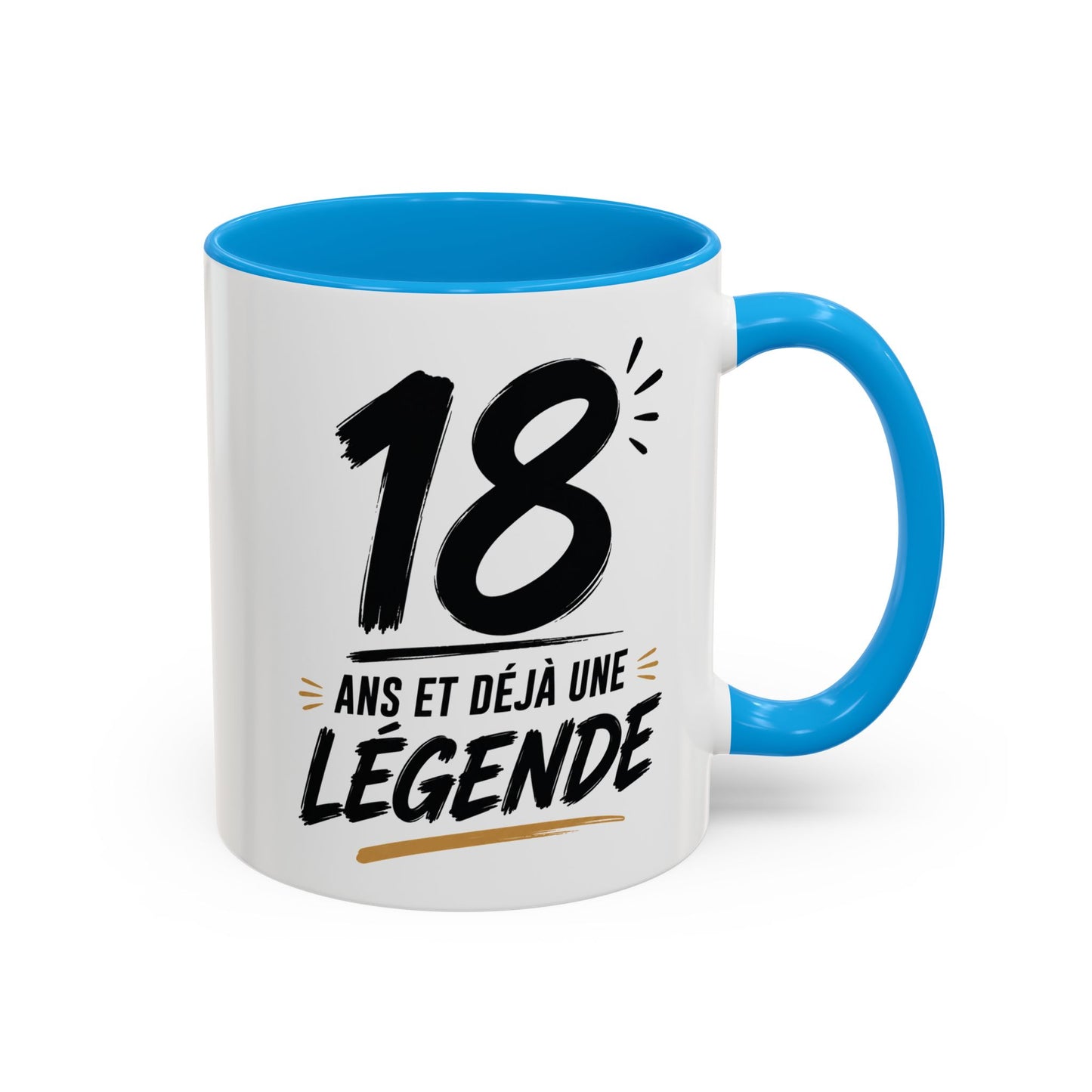 Tasse 18 Ans et Déjà une Légende – Mug Anniversaire  Homme Femme – Cadeau Original  325 ml