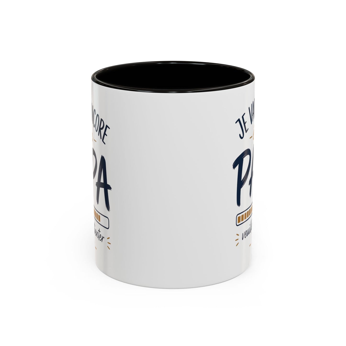 Mug Je Vais Encore Être Papa – Tasse Annonce Grossesse Humoristique – Cadeau Futur Papa Bébé Famille – Céramique 325ml Noir Bleu Rouge