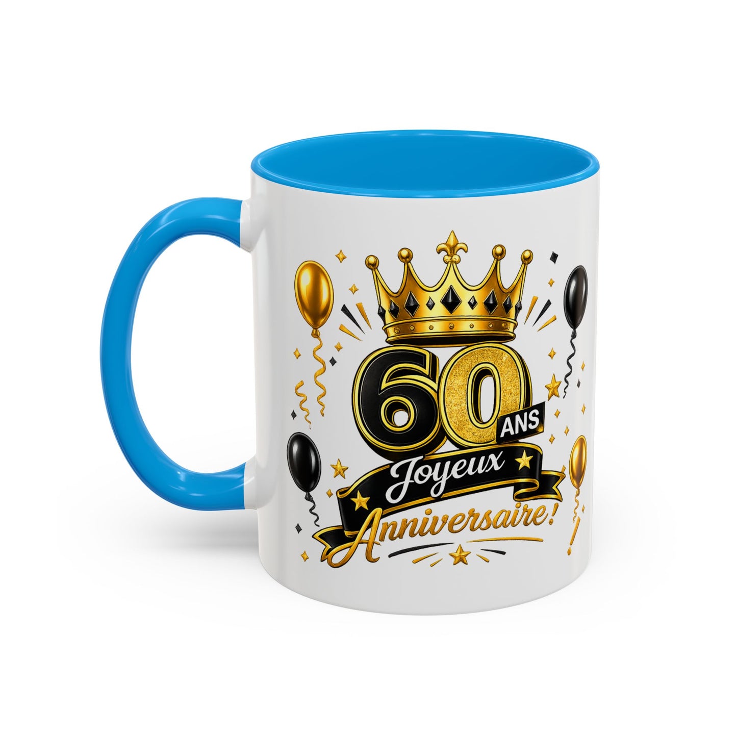 Mug Joyeux 60 Ans – Tasse Anniversaire 60 Ans – Cadeau Original pour Femme Homme – Idée Cadeau 60e Anniversaire
