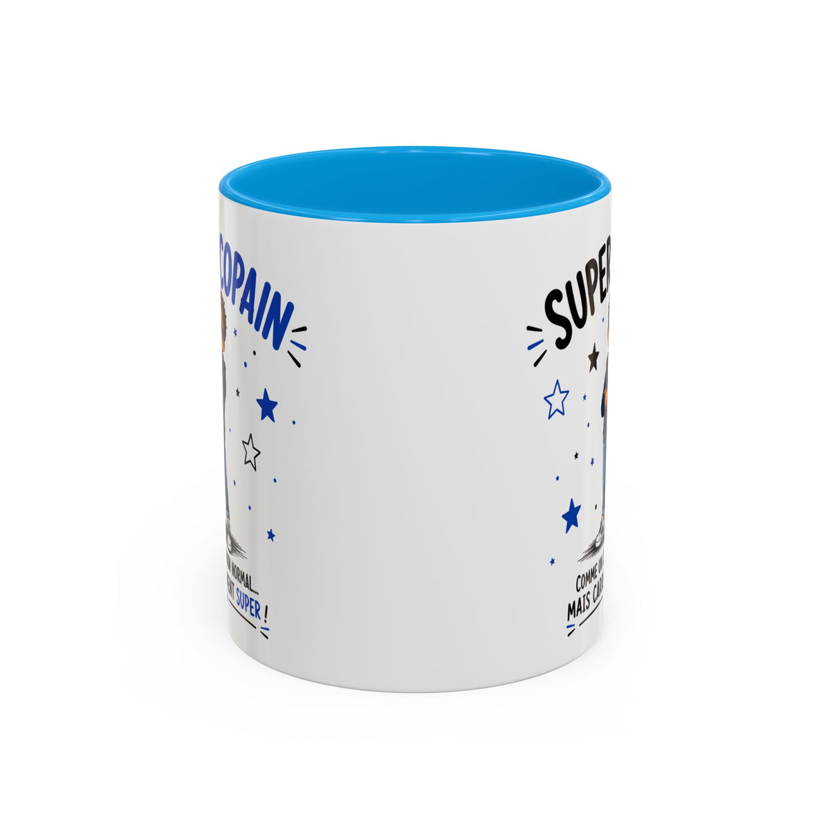 Mug Super Copain – Tasse Cadeau Originale pour un Ami – Idée Cadeau Anniversaire Noël Homme noir bleu rouge