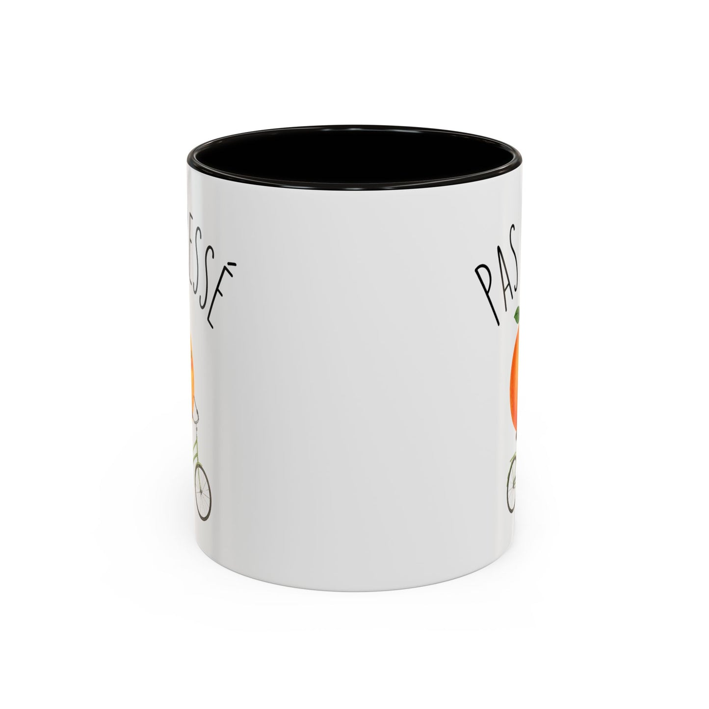 Tasse Humoristique “Pas Pressé” – Mug Orange Mignonne à Vélo – Design Relax et Fun 325ml