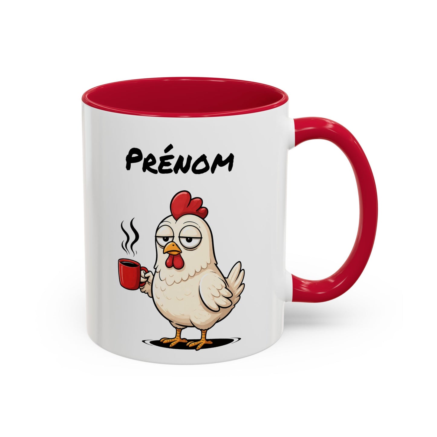 Mug Poule Personnalisable 325ml – Tasse Café Humour Animal Drôle Matin Difficile Cadeau Original