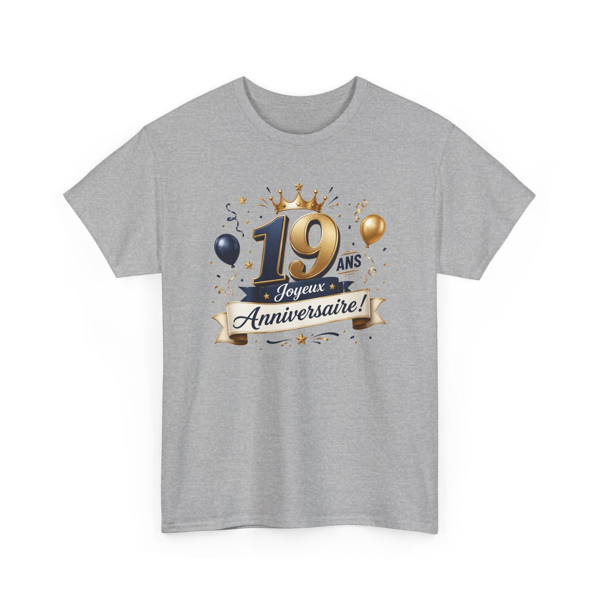 Tee Shirt Anniversaire 19 Ans Homme et Femme Joyeux Anniversaire Cadeau 19 Ans Idée Cadeau Adulte