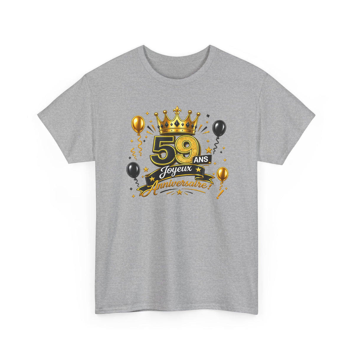 Tee Shirt Anniversaire 59 Ans Homme et Femme – Joyeux Anniversaire – Cadeau 59 Ans