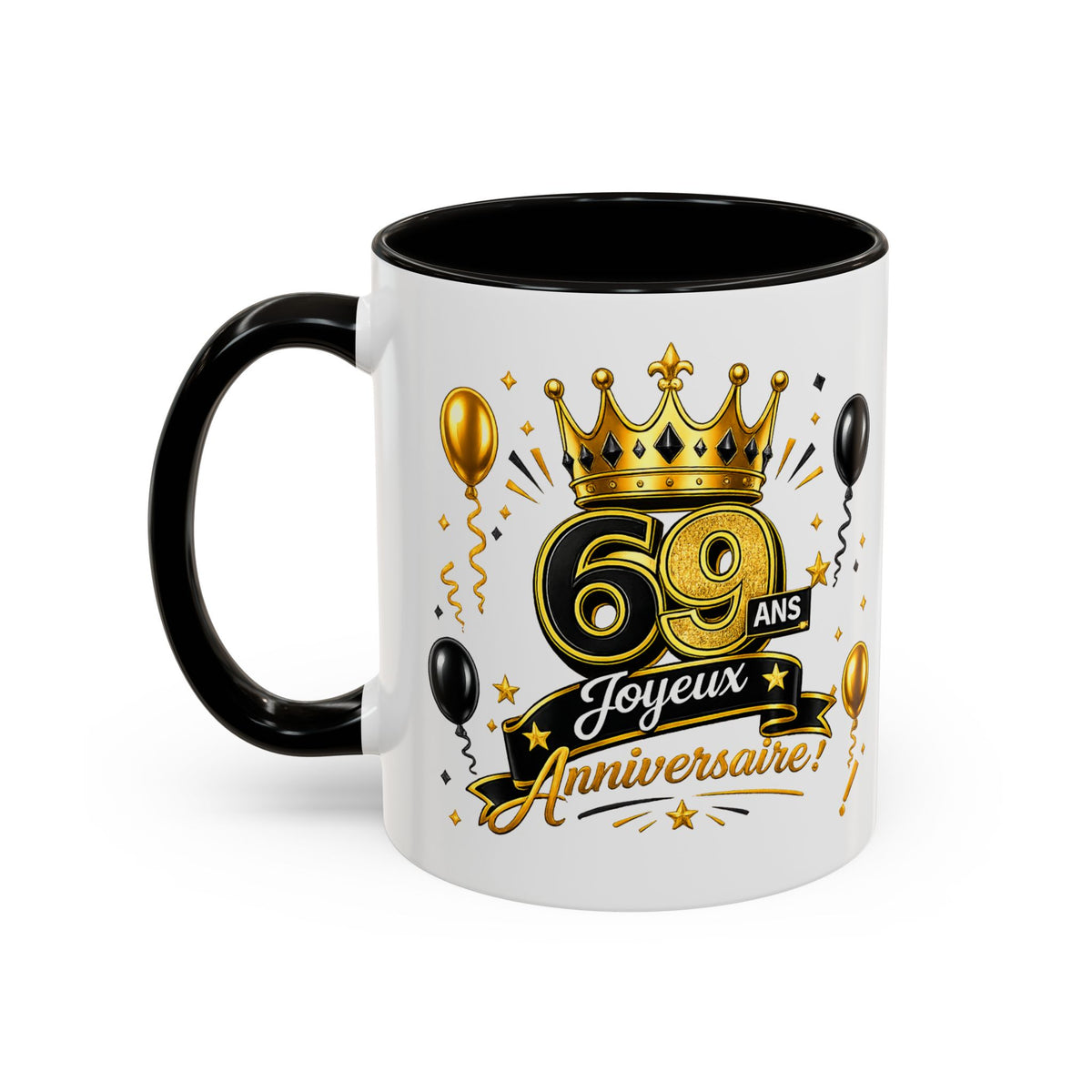 Mug Joyeux 69 Ans – Tasse Anniversaire 69 Ans – Cadeau Original pour Femme Homme – Idée Cadeau 69e Anniversaire