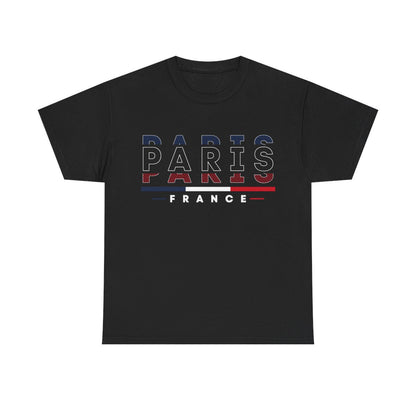 Tee shirt Unisex Paris France  designs drapeau JO 2024
