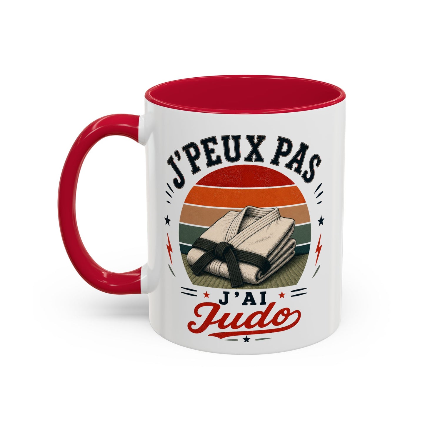 Tasse J’Peux Pas J’Ai Judo – Mug Humour Judoka Vintage – Cadeau Arts Martiaux Homme Femme 325ml