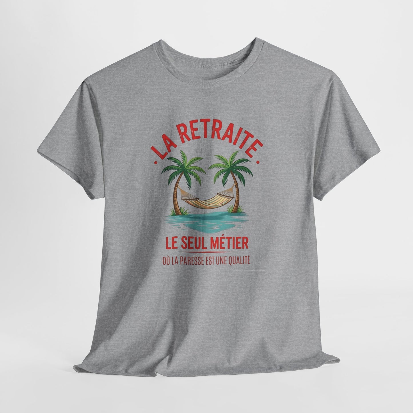 Tee Shirt Homme et Femme Retraite Humour Cadeau Retraité Départ en Retraite Vacances Repos Hamac Collègue