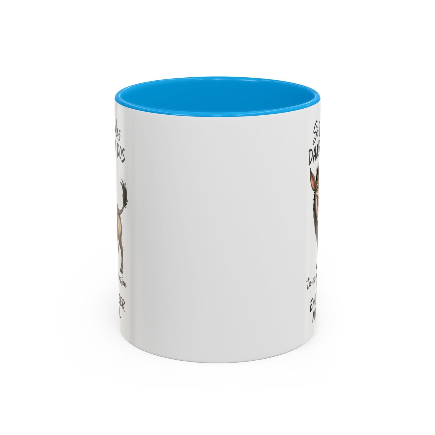 Tasse Humour Âne Cartoon – Si Tu Parles Dans Mon Dos Tu Es Bien Placé – Mug Drôle et Décalé 325ml
